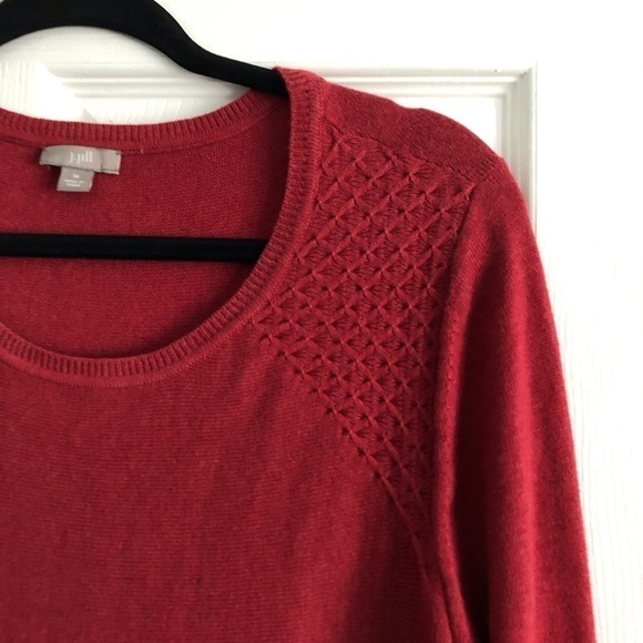 J. Jill red cotton blend sweater dress in size M - Picture 3 of 5